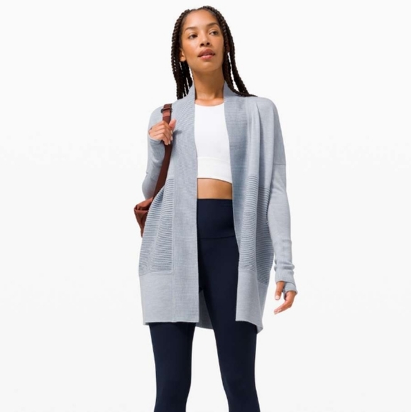 lululemon athletica Sweaters - NWT Lululemon Sit In Lotus Wrap II Merino Wool Cardigan Size 10